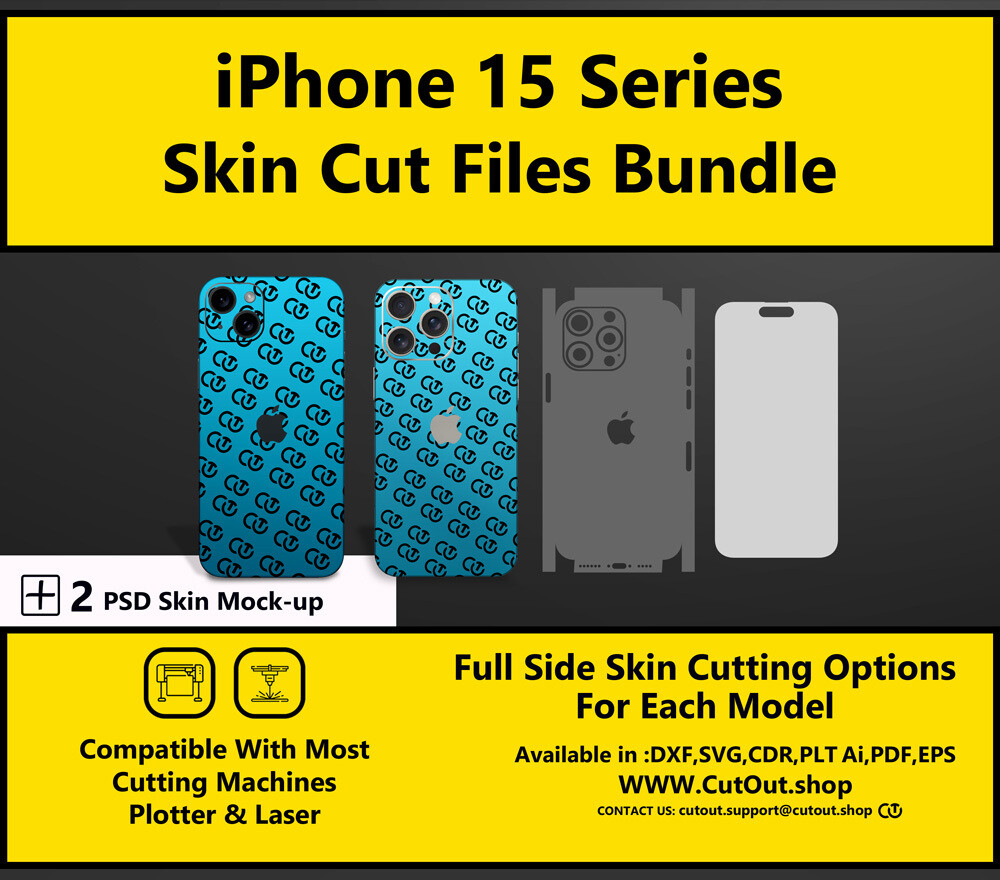 iPhone 15 Series Skin Cut Files Bundle