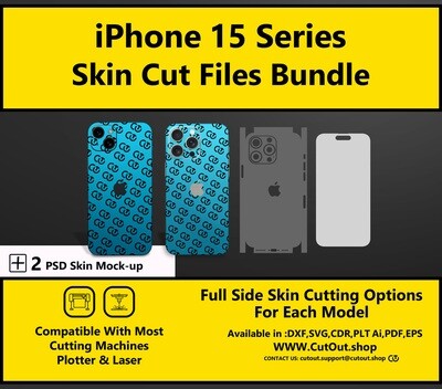 ​Paquete de archivos de corte de piel de la serie iPhone 15