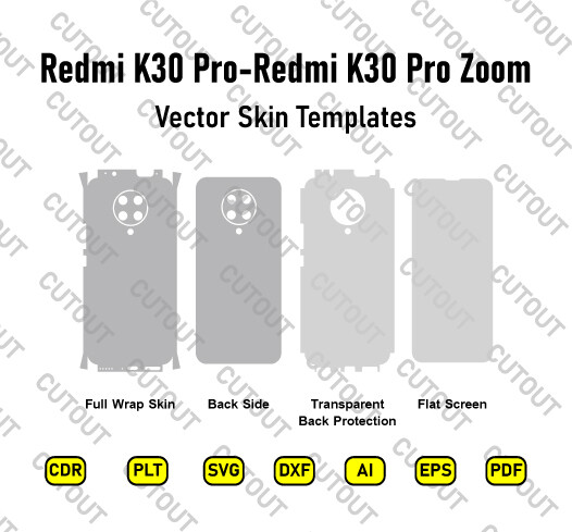 ​Archivos de corte de piel vectorial Xiaomi Redmi K30 Pro-Xiaomi Redmi K30 Pro Zoom