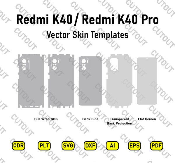 ​Xiaomi Redmi K40 / Redmi K40 Pro Vektor-Skin-Cut-Dateien