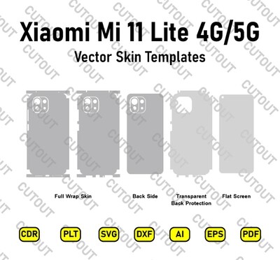 Xiaomi Mi 11 Lite / Xiaomi Mi 11 Lite 5G Vector Skin Cut Files