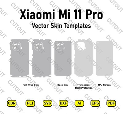 Xiaomi Mi 11 Pro Vector Skin Cut Files