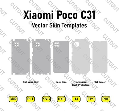Xiaomi Poco C31 Vector Skin Cut Files