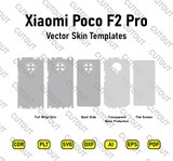 ​Archivos de corte de piel vectoriales para Xiaomi Poco F2 Pro