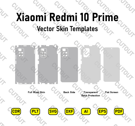 Xiaomi Redmi 10 Prime Vector Skin Cut Files