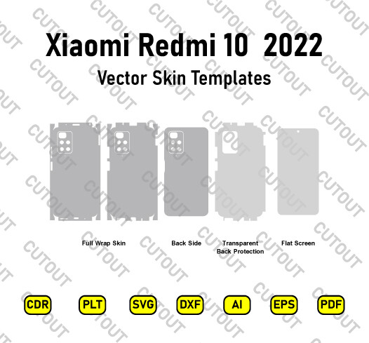 Xiaomi Redmi 10 2022 Vector Skin Cut Files