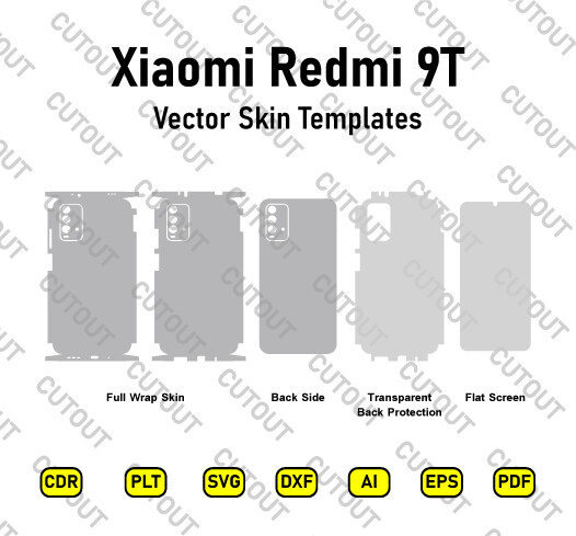 Xiaomi Redmi 9T Vector Skin Cut Files