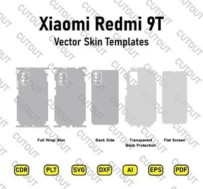 Xiaomi Redmi 9T Vector Skin Cut Files