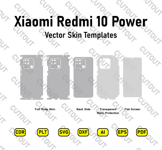 Xiaomi Redmi 10 Power Vector Skin Cut Files