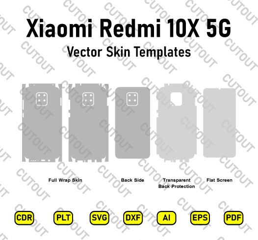 Xiaomi Redmi 10X 5G Vector Skin Cut Files