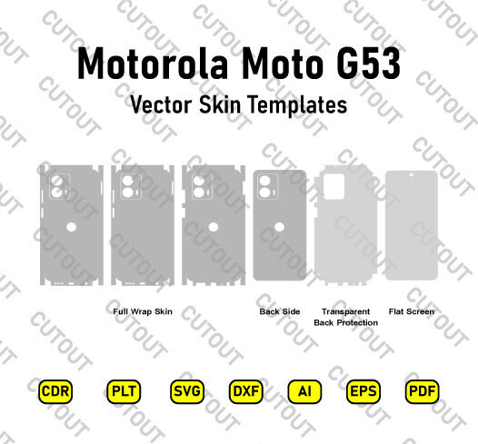 Motorola Moto G53 Vector Skin Cut Files