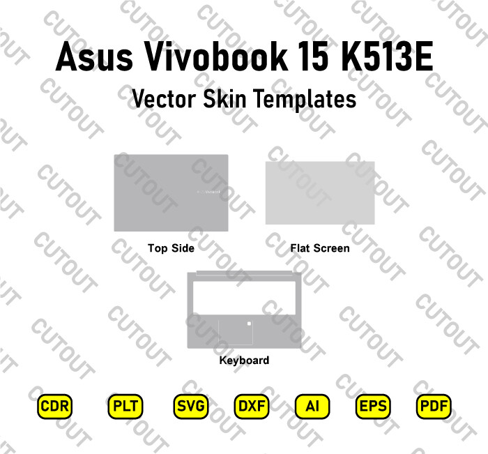 Asus Vivobook 15 K513E Vector Skin Cut Files