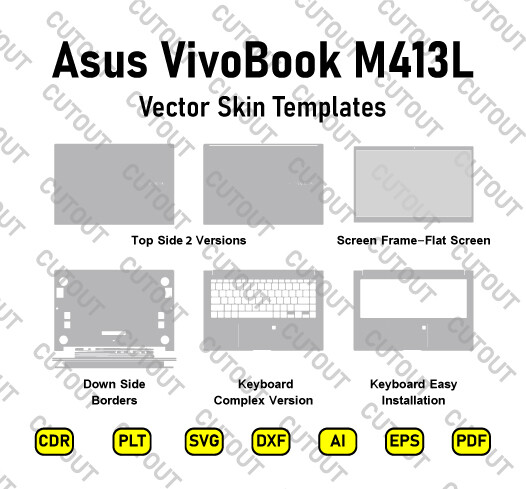 Asus VivoBook M413l Vector Skin Cut Files