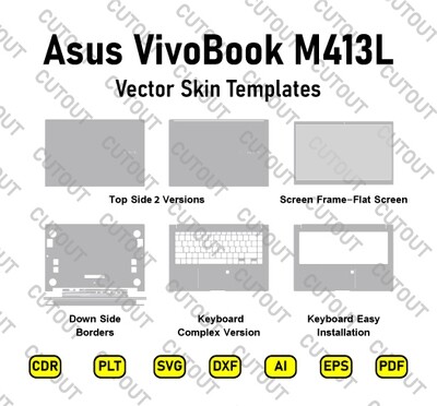 ​Archivos de corte de piel vectorial para Asus VivoBook M413l