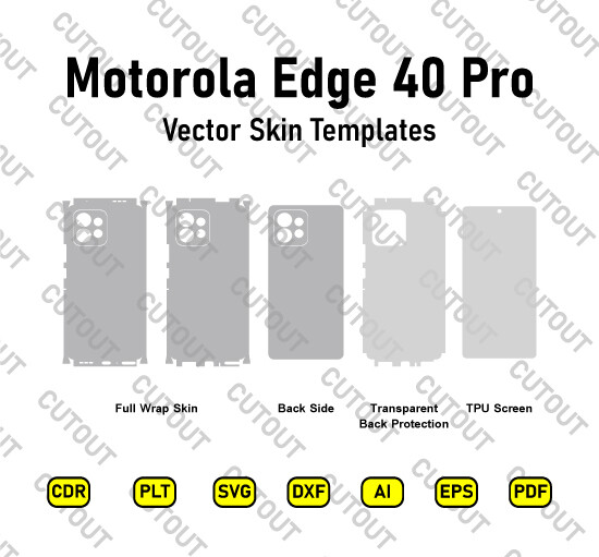 Motorola Edge 40 Pro Vector Skin Cut Files