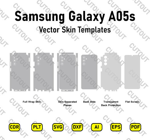 ​Archivos de corte de piel vectorial para Samsung Galaxy A05s