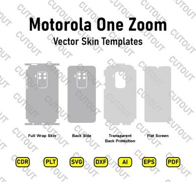 ​Archivos de corte de piel vectorial de Motorola One Zoom