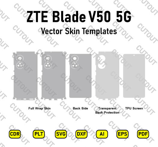 ZTE Blade V50 5G Vector Skin Cut Files