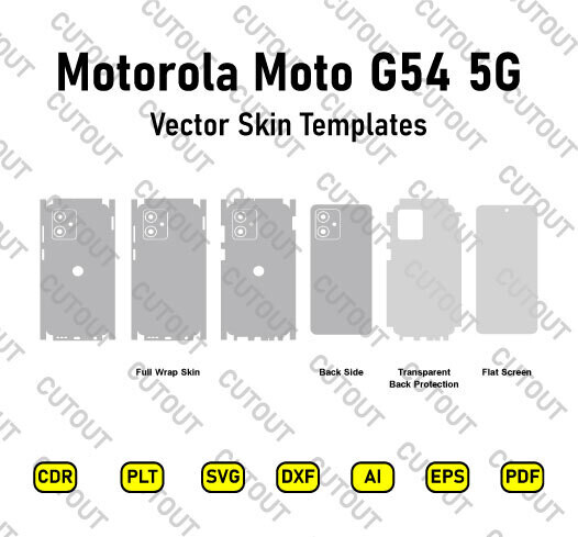Motorola Moto G54 5G Vector Skin Cut Files