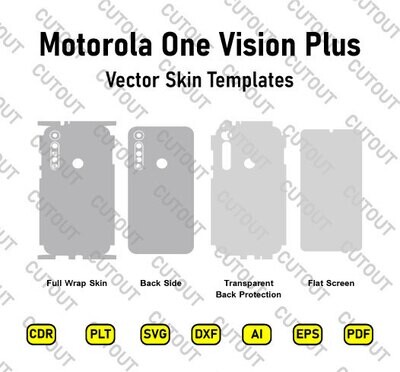 ​Motorola One Vision Plus Vector Skin Cut-Dateien
