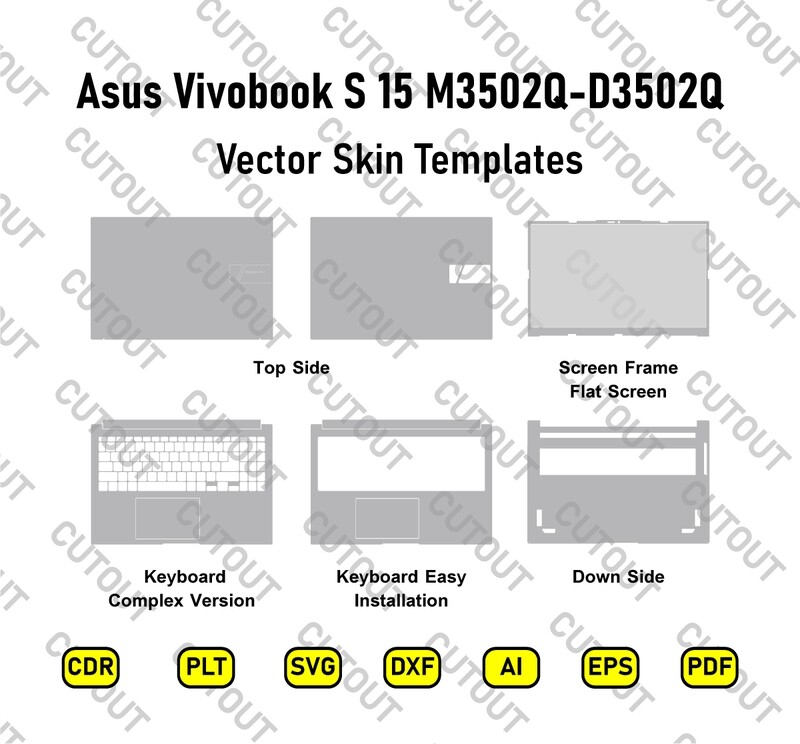 Asus Vivobook S 15 M3502Q-D3502Q Vector Skin Cut Files