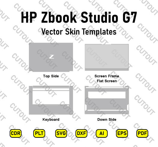 HP Zbook Studio G7 Vector Skin Cut Files