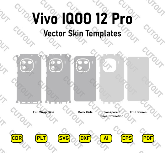 Vivo IQOO 12 Pro Vector Skin Cut Files