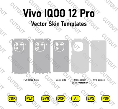 Vivo IQOO 12 Pro Vector Skin Cut Files