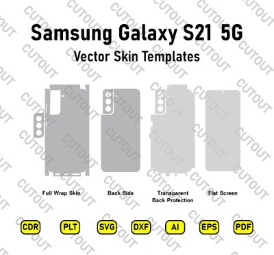 ​Archivos de corte de piel vectorial del Samsung Galaxy S21 5G