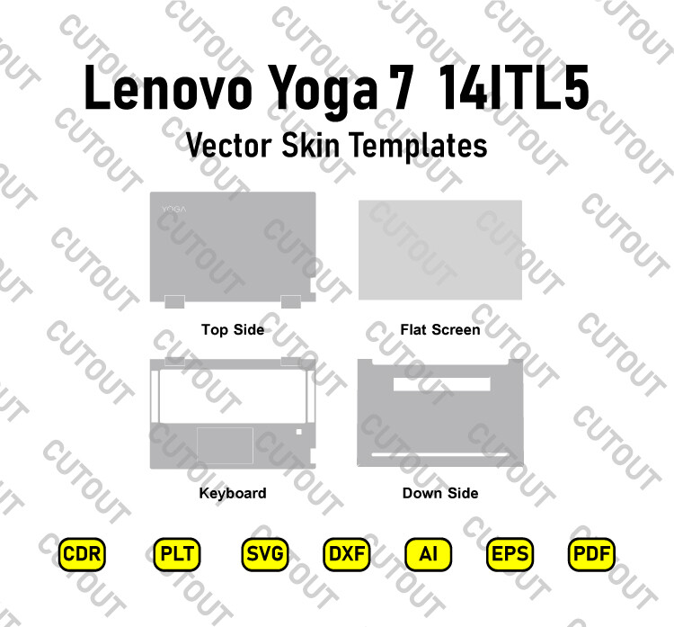 Lenovo Yoga 7 14ITL5 Vector Skin Cut Files