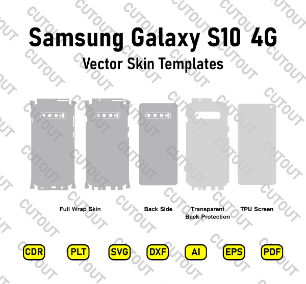 Samsung Galaxy S10 4G Vector Skin Cut Files