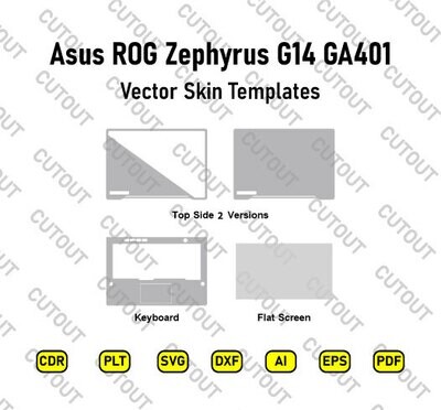 Asus ROG Zephyrus G14 GA401 Vector Skin Cut Files