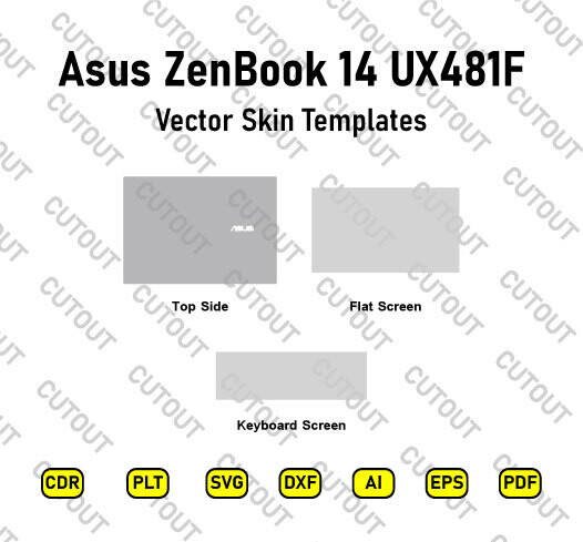 Asus ZenBook Duo 14 UX481F Vector Skin Cut Files