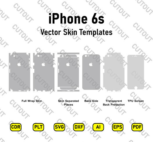 iPhone 6s Vector Skin Cut Files