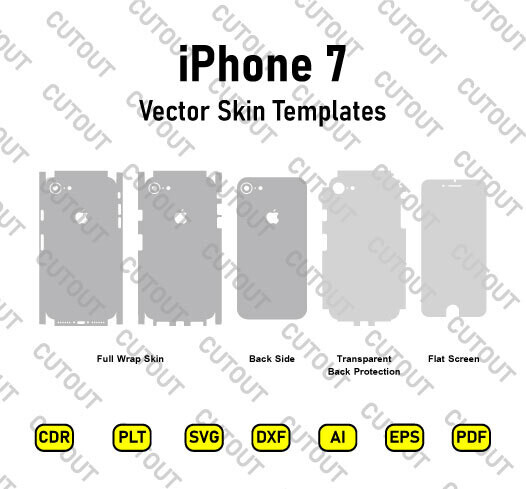 iPhone 7 Vector Skin Cut Files