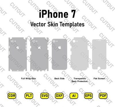 iPhone 7 Vector Skin Cut Files