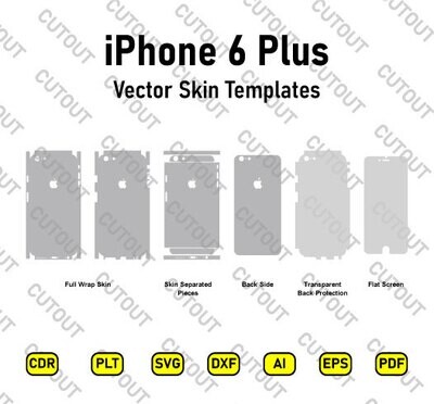 iPhone 6 Plus Vector Skin Cut Files