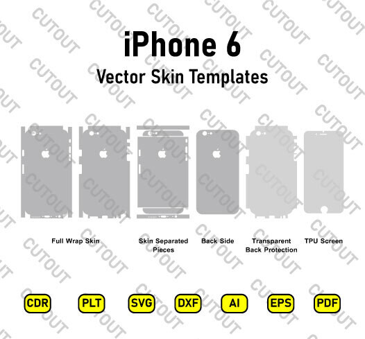 iPhone 6 Vector Skin Cut Files