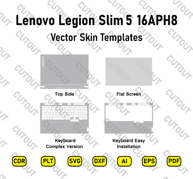 Lenovo Legion slim 5 16APH8 Vector Skin Cut Files