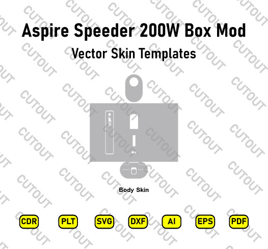 Aspire Speeder 200W Box Mod Vector Skin Cut Files