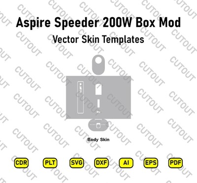 ​Aspire Speeder 200W Box Mod Vector Skin Cut-Dateien