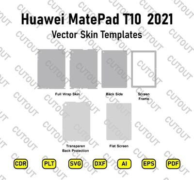 Huawei MatePad T10 2021 Vector Skin Cut Files