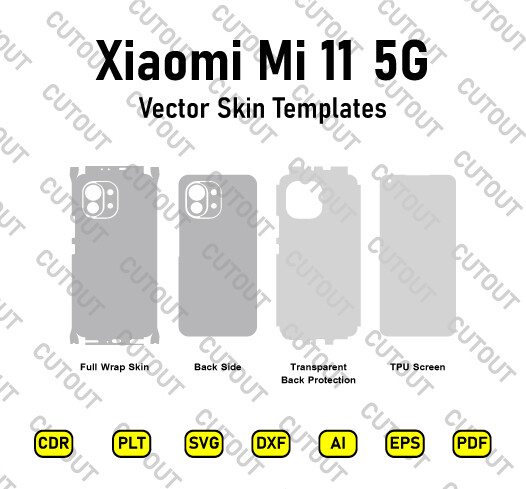 Xiaomi Mi 11 5G Vector Skin Cut Files