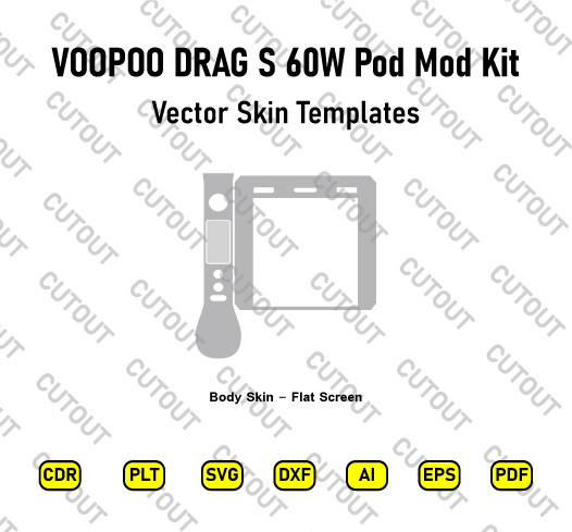 VOOPOO DRAG S 60W Pod Mod Kit Vektor-Skin-Cut-Dateien