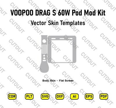​VOOPOO DRAG S 60W Pod Mod Kit Archivos de corte de piel vectorial