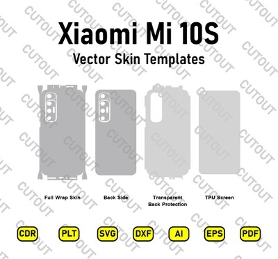 Xiaomi Mi 10S Vector Skin Cut Files