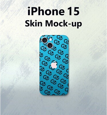 iPhone 15 Vinyl Skin Mock-up