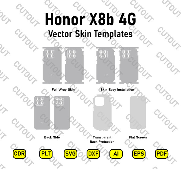 Honor X8b 4G Vector Skin Cut Files