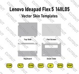 ​Lenovo Ideapad Flex 5 14IIL05 81X1 Archivos de corte de piel vectorial