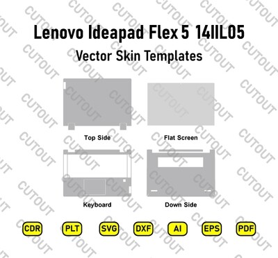 Lenovo Ideapad Flex 5 14IIL05 81X1 Vector Skin Cut Files